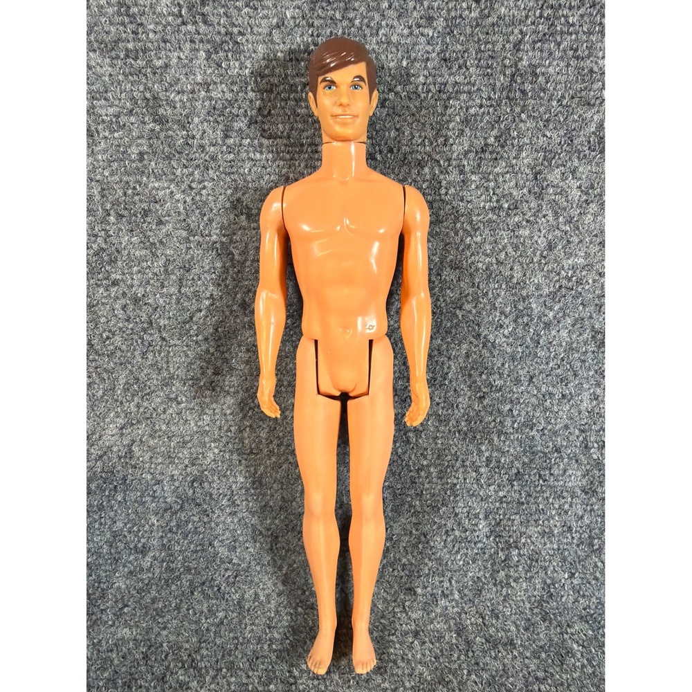 Vintage 1968 Mattel Ken Doll Molded Brown Hair Blue Eyes Taiwan Articulated Body